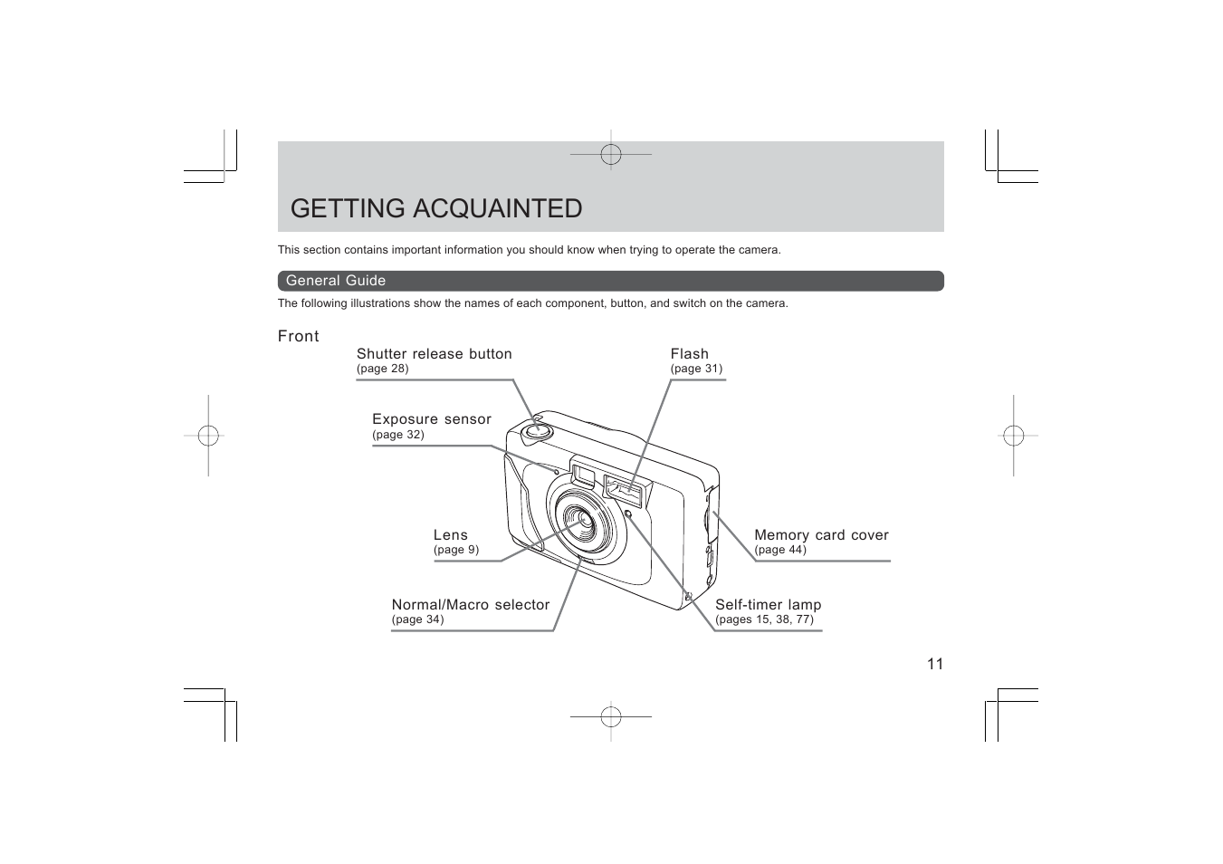 Getting acquainted | Argus Camera RW-1 User Manual | Page 11 / 91