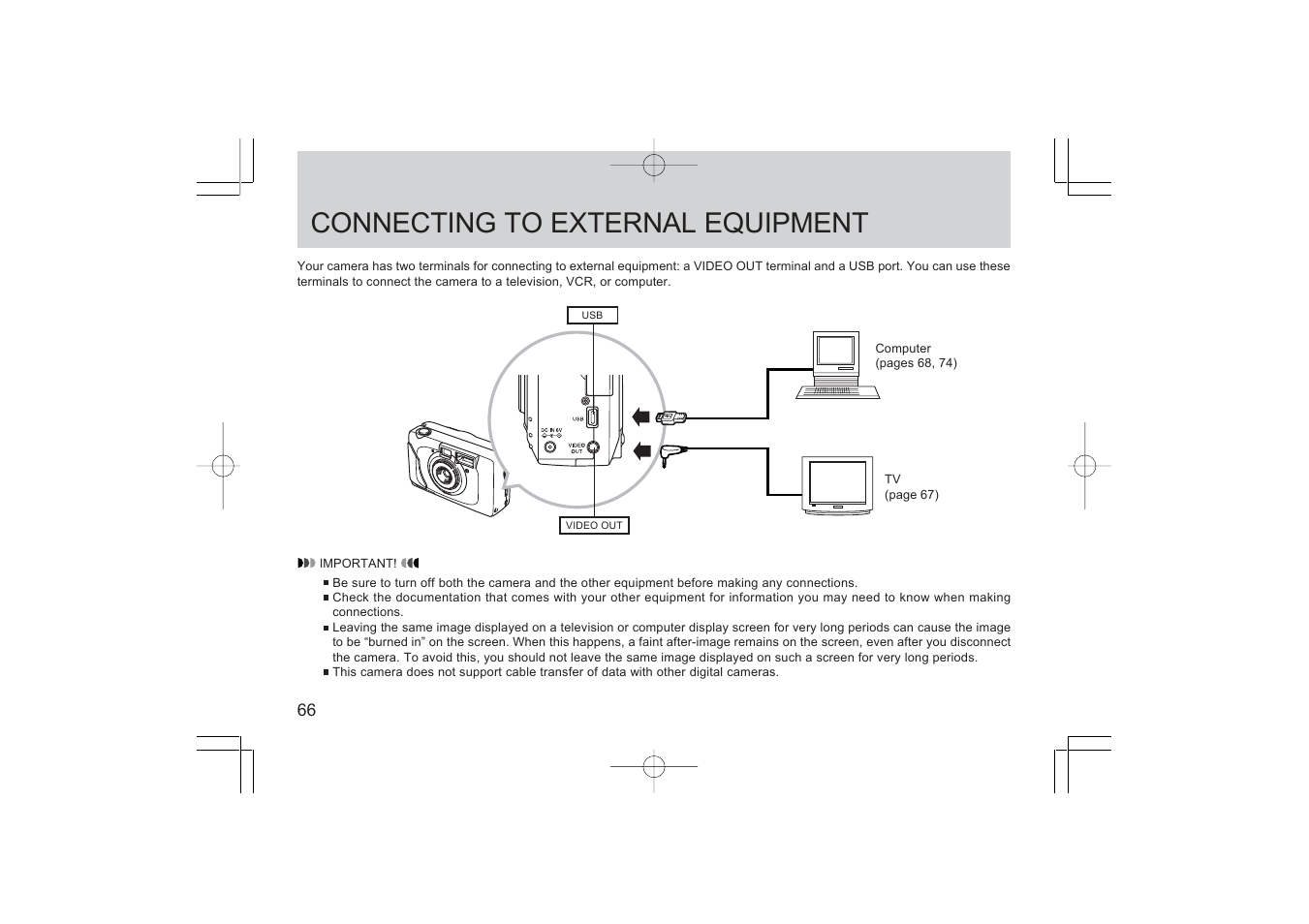 Connecting to external equipment | Argus Camera RW-1 User Manual | Page 66 / 91