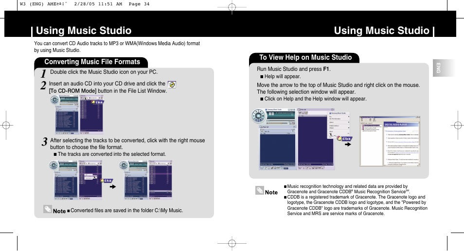 Using music studio | Samsung YP-W3Z-XAA User Manual | Page 18 / 35