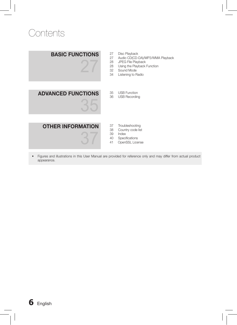 Samsung HT-E550-ZC User Manual | Page 6 / 45