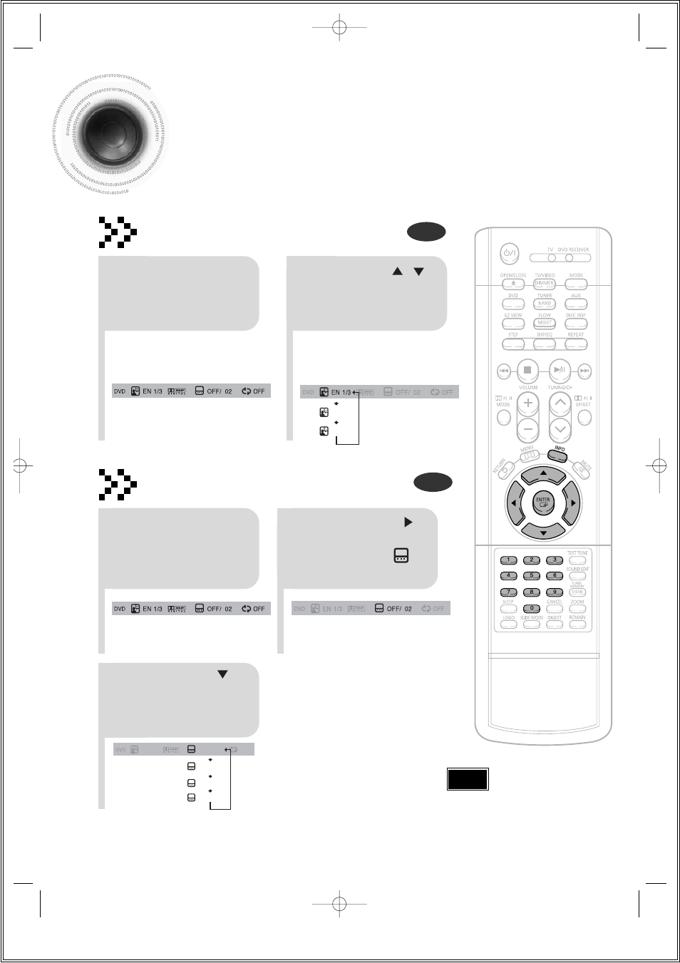 Selecting audio/subtitle language, 39 selecting audio/subtitle language, Audio language selection function | Subtitle language selection function | Samsung HTDS630TTH-XAC User Manual | Page 40 / 78