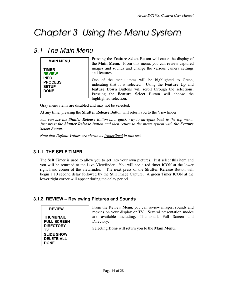 Argus Camera DC2700 User Manual | Page 14 / 28