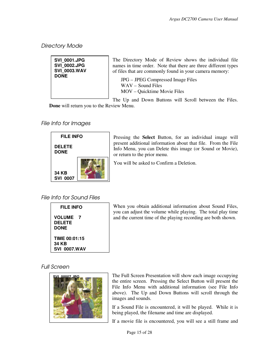 Argus Camera DC2700 User Manual | Page 15 / 28