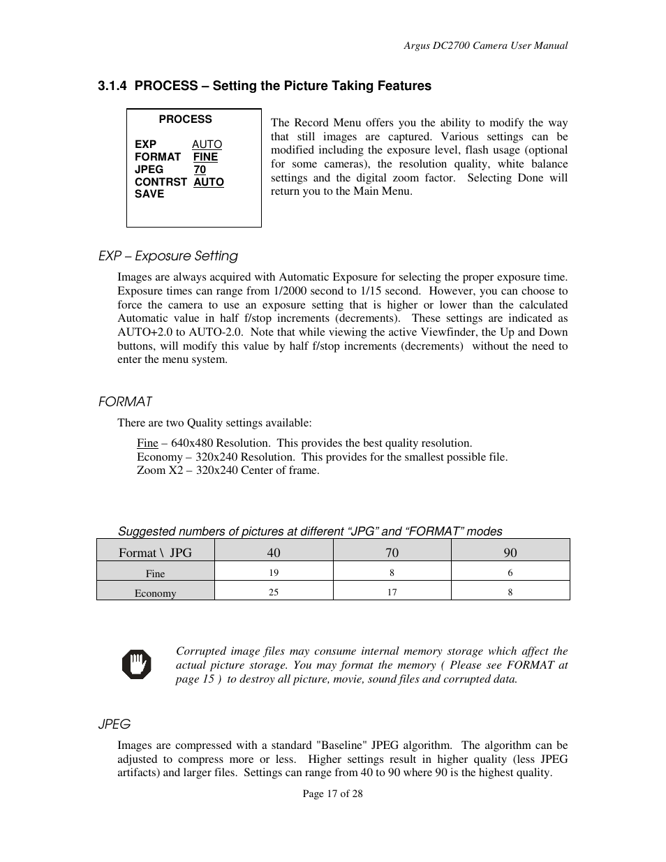 Argus Camera DC2700 User Manual | Page 17 / 28