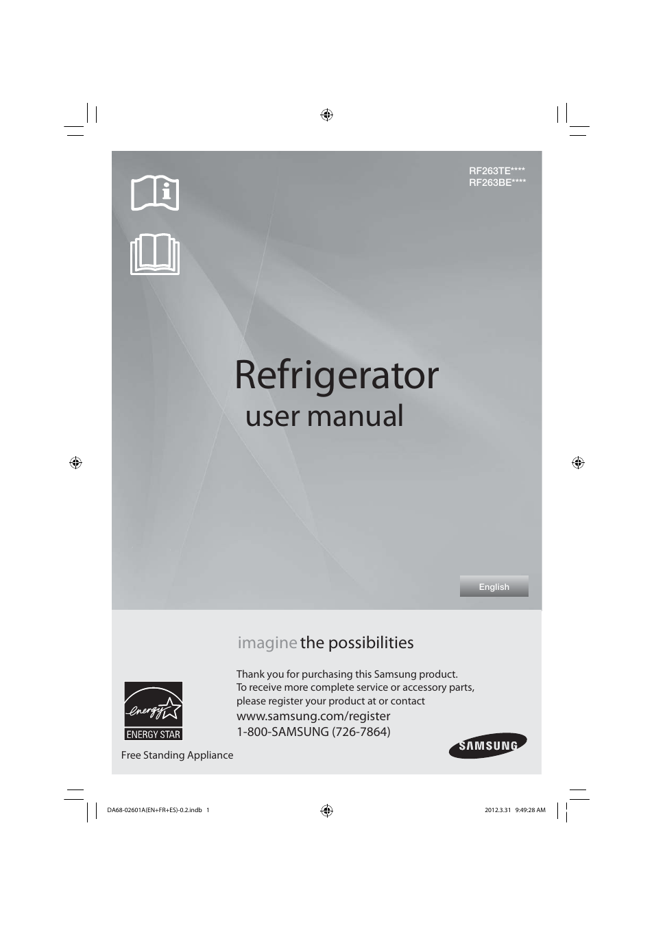 Samsung RF263TEAESP-AA User Manual | 92 pages