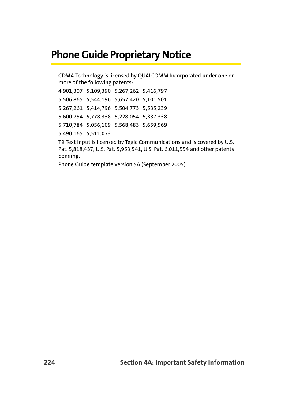 Phone guide proprietary notice | Samsung SEPM500BKASPR User Manual | Page 248 / 257