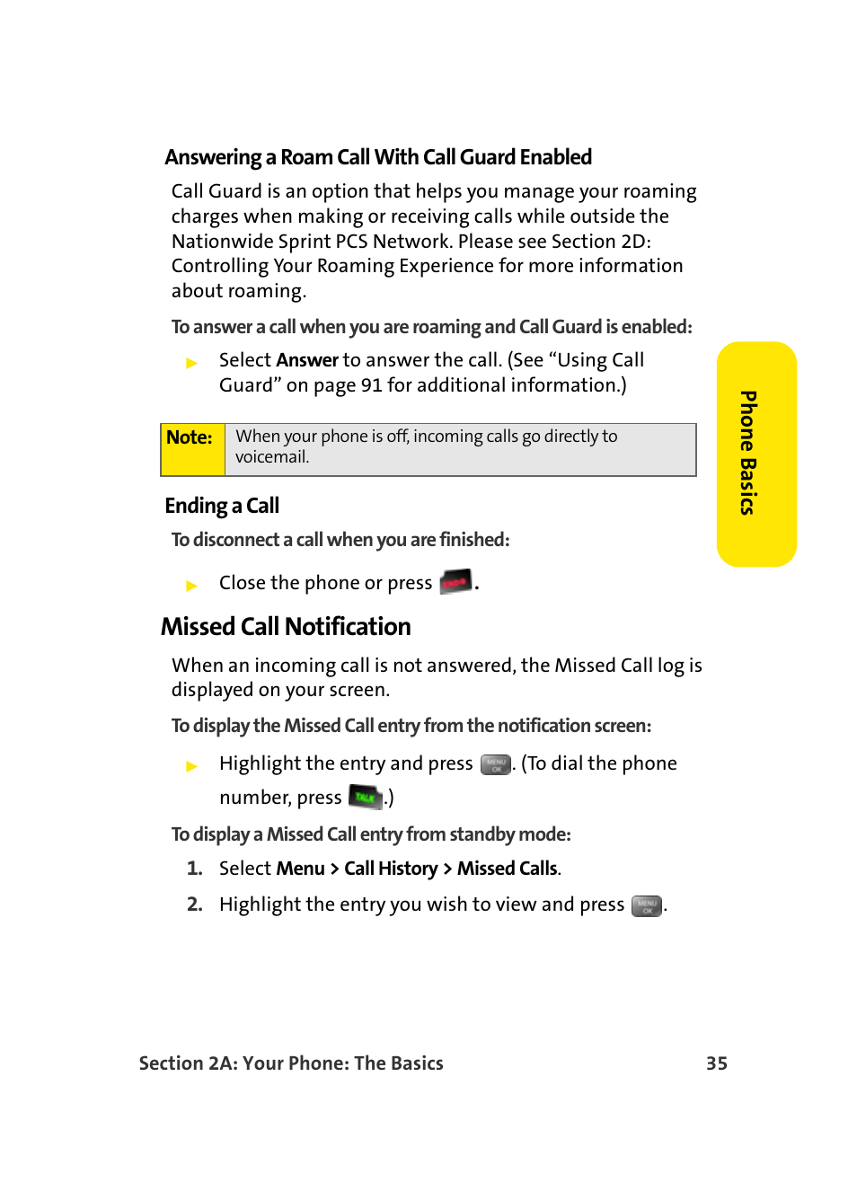 Missed call notification | Samsung SEPM500BKASPR User Manual | Page 59 / 257