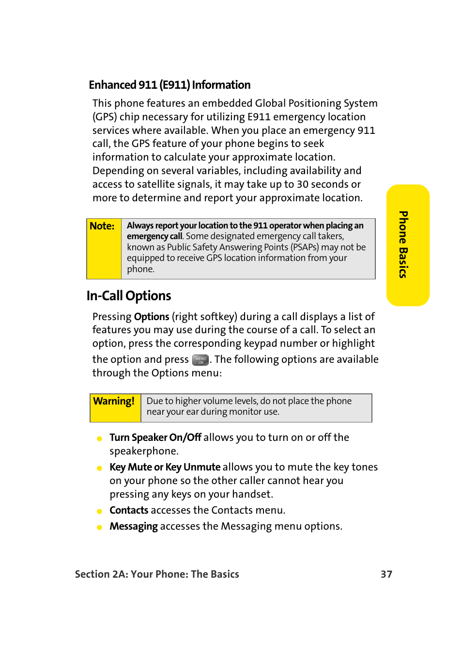 In-call options | Samsung SEPM500BKASPR User Manual | Page 61 / 257