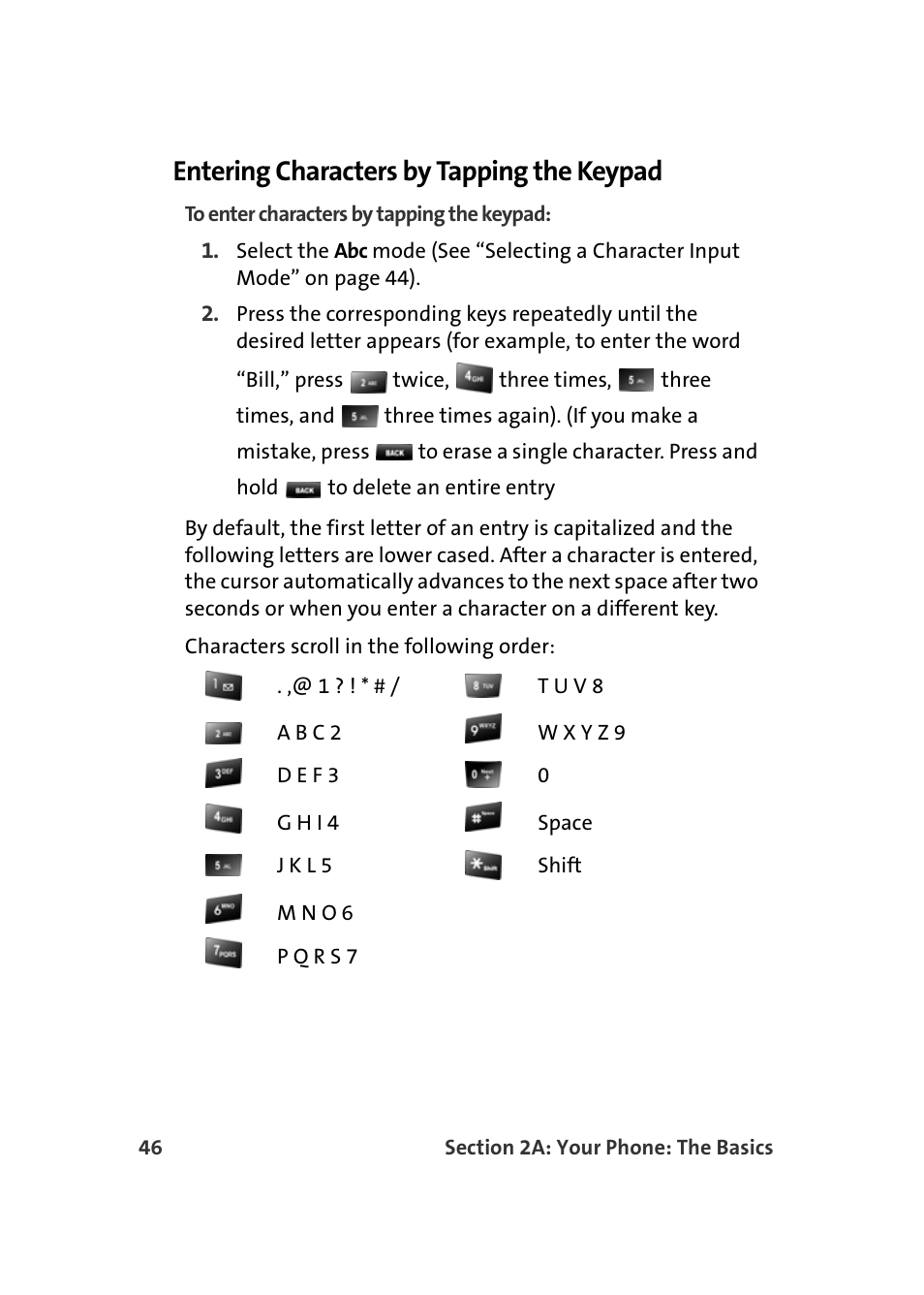 Entering characters by tapping the keypad | Samsung SEPM500BKASPR User Manual | Page 70 / 257