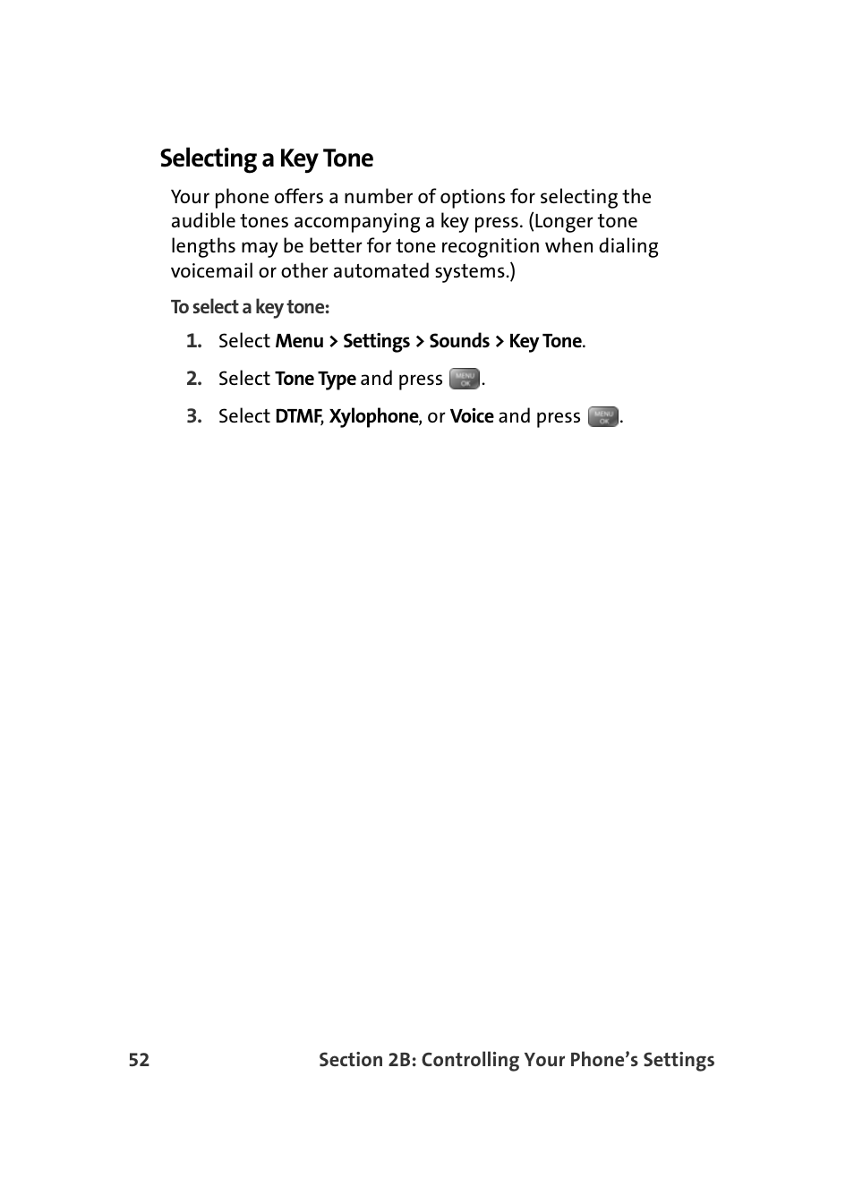 Selecting a key tone | Samsung SEPM500BKASPR User Manual | Page 76 / 257