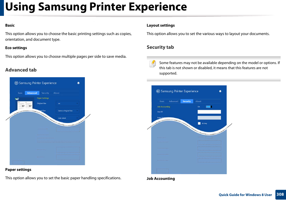 Using samsung printer experience | Samsung CLX-3305W-XPE User Manual | Page 308 / 334