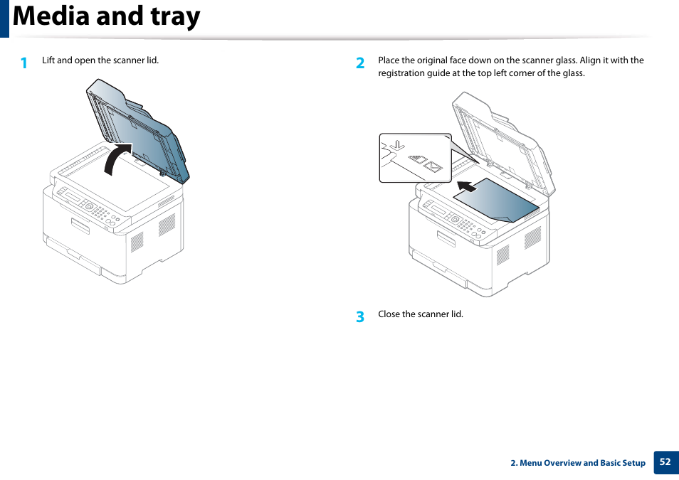 Media and tray | Samsung CLX-3305W-XPE User Manual | Page 52 / 334