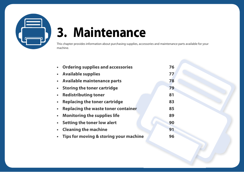 Maintenance | Samsung CLX-3305W-XPE User Manual | Page 75 / 334