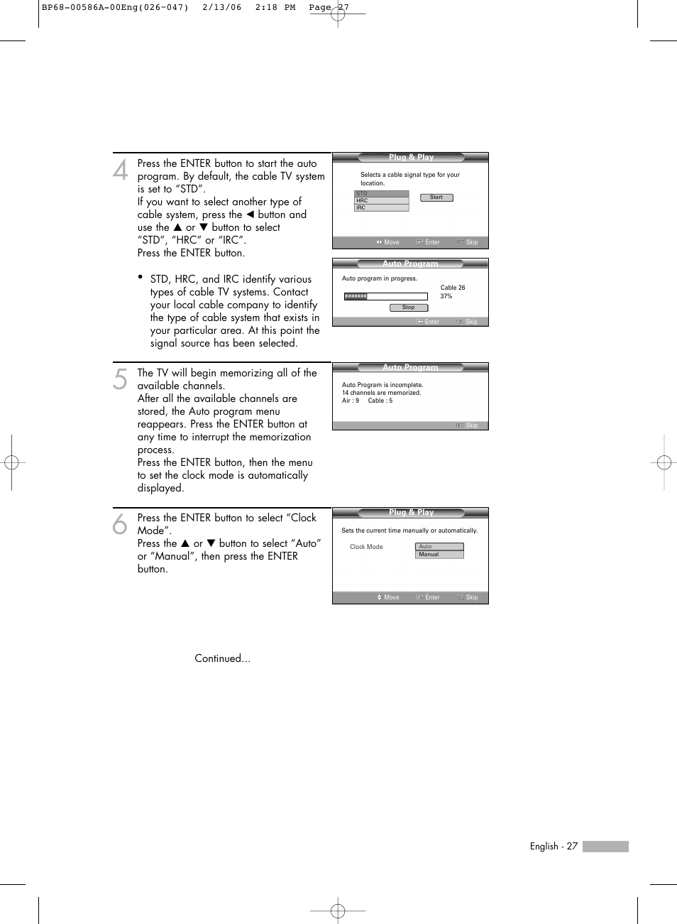Samsung HLS5086WX-XAA User Manual | Page 27 / 131