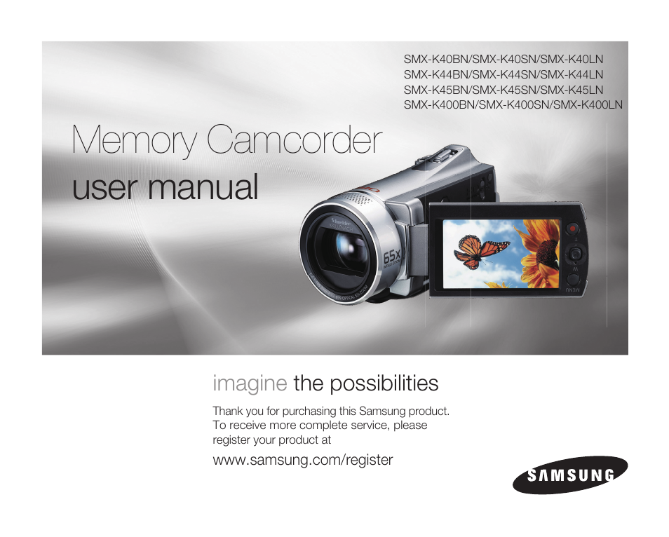 Samsung SMX-K40LN-XAA User Manual | 142 pages