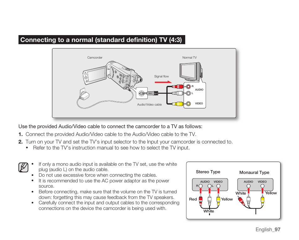 English _97, Mode | Samsung SMX-K40LN-XAA User Manual | Page 111 / 142