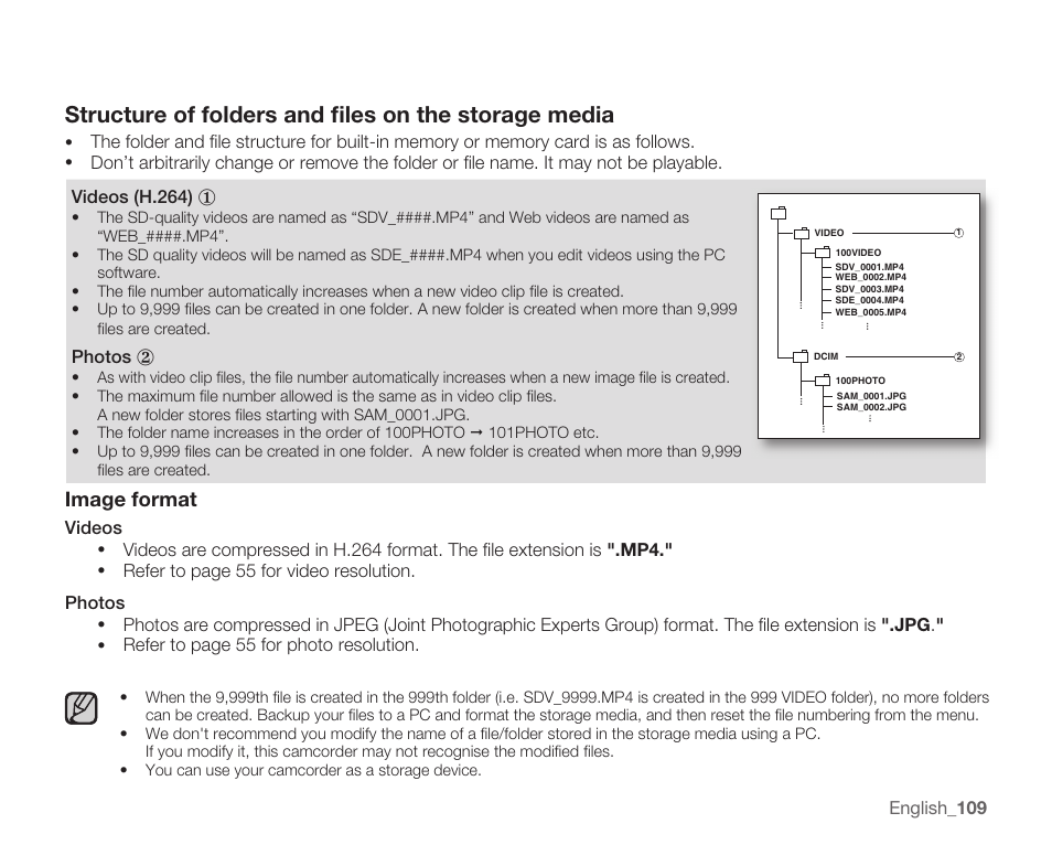 Imageformat | Samsung SMX-K40LN-XAA User Manual | Page 123 / 142