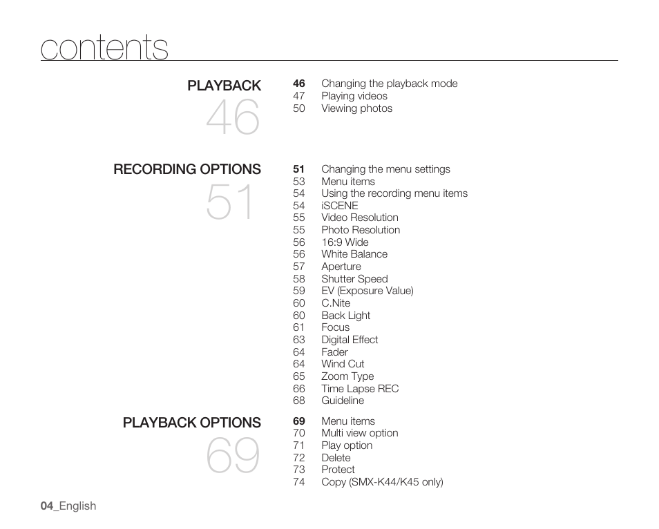 Samsung SMX-K40LN-XAA User Manual | Page 18 / 142