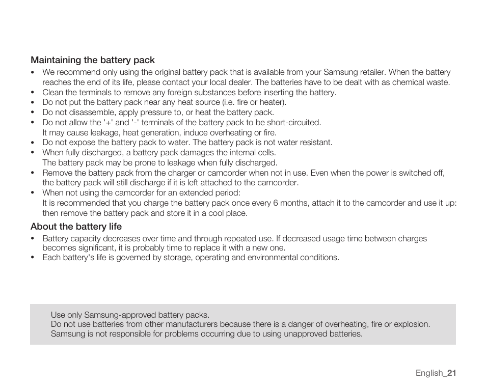 Samsung SMX-K40LN-XAA User Manual | Page 35 / 142