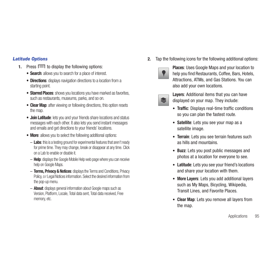 Latitude options | Samsung SCH-R915ZKACRI User Manual | Page 99 / 165