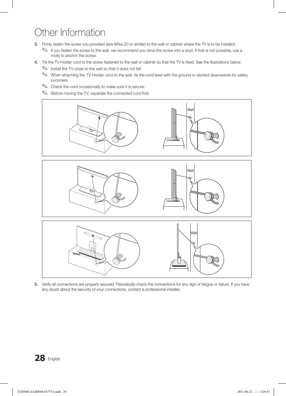 Other information | Samsung UN32D4005BDXZA User Manual | Page 28 / 36