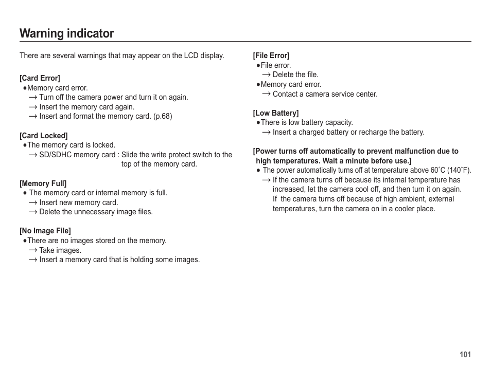 Warning indicator | Samsung EC-HZ50WZBPBUS User Manual | Page 102 / 120