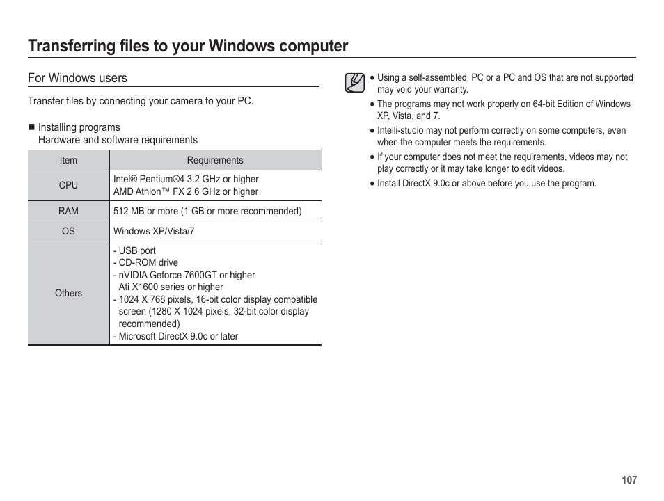 Transferring files to your windows computer | Samsung EC-HZ50WZBPBUS User Manual | Page 108 / 120