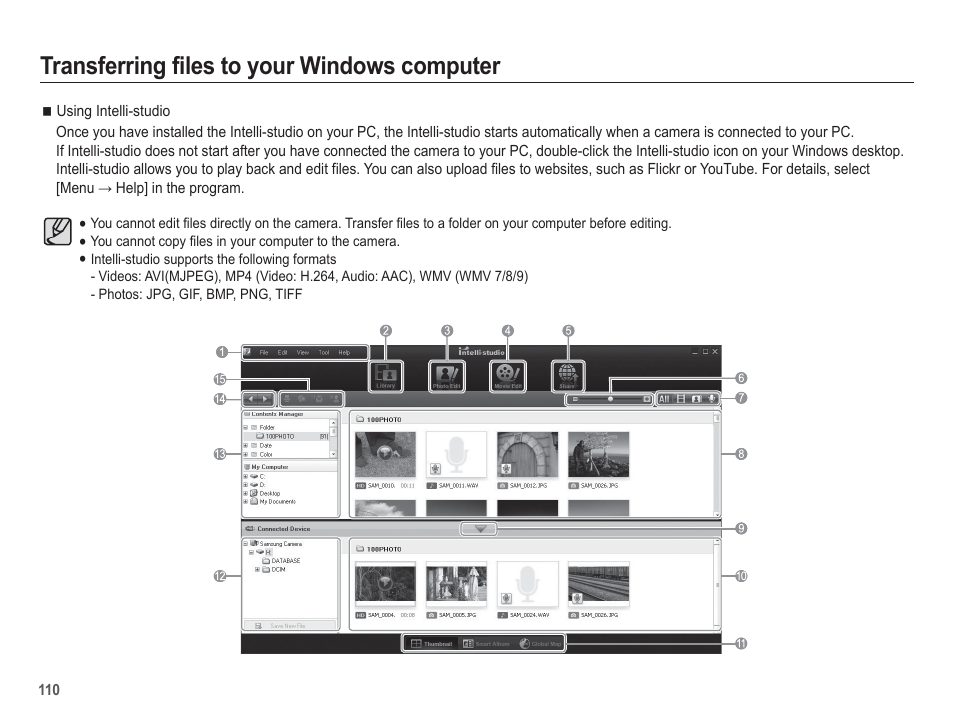 Transferring files to your windows computer | Samsung EC-HZ50WZBPBUS User Manual | Page 111 / 120