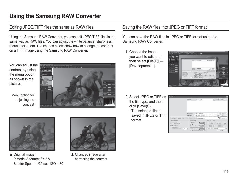 Using the samsung raw converter | Samsung EC-HZ50WZBPBUS User Manual | Page 116 / 120