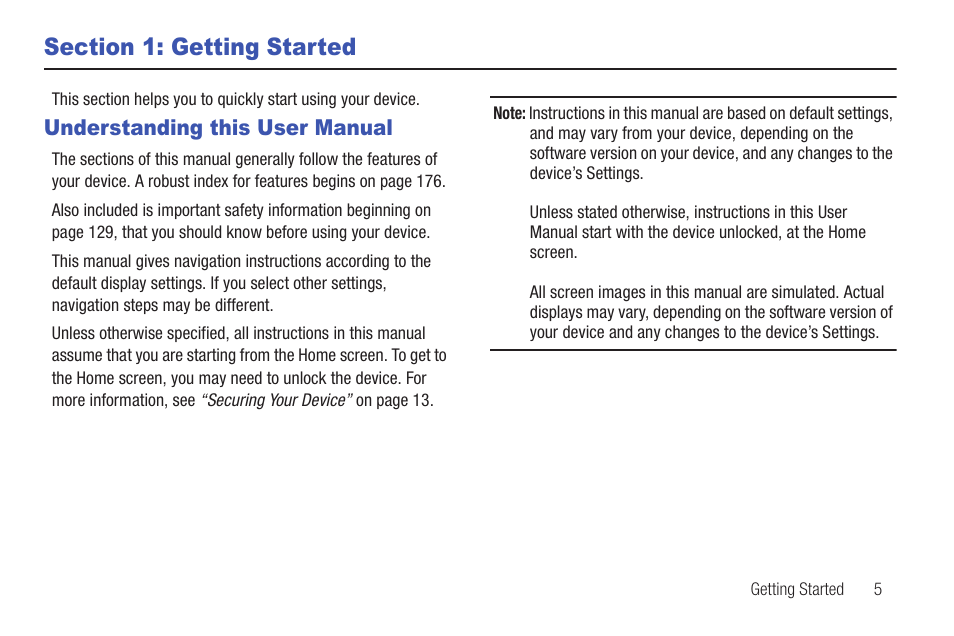 Section 1: getting started, Understanding this user manual | Samsung SCH-I815LSAVZW User Manual | Page 10 / 184