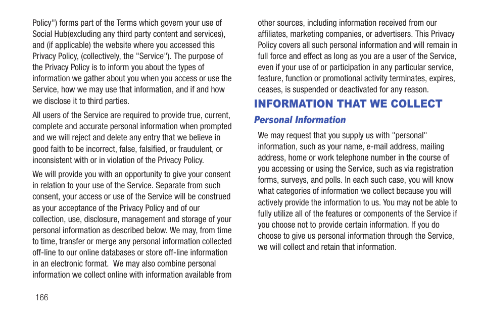 Information that we collect | Samsung SCH-I815LSAVZW User Manual | Page 171 / 184