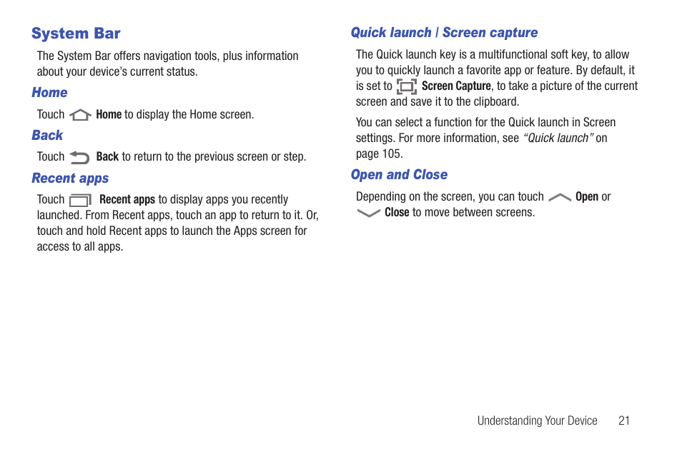 System bar, Ion, see “system | Samsung SCH-I815LSAVZW User Manual | Page 26 / 184