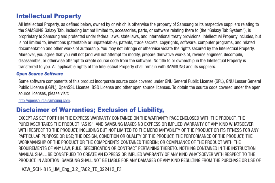 Samsung SCH-I815LSAVZW User Manual | Page 3 / 184