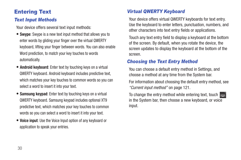 Entering text | Samsung SCH-I815LSAVZW User Manual | Page 35 / 184