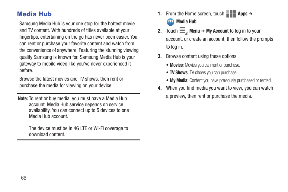 Media hub | Samsung SCH-I815LSAVZW User Manual | Page 71 / 184