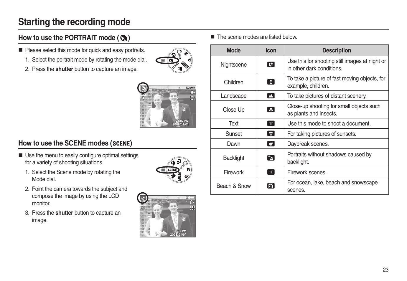Starting the recording mode | Samsung EC-L100ZSBA-US User Manual | Page 24 / 102