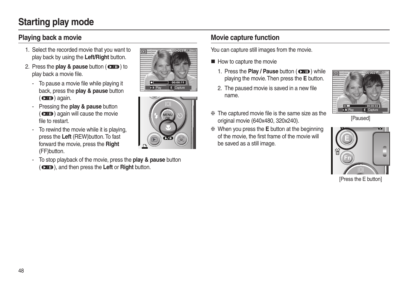 Starting play mode | Samsung EC-L100ZSBA-US User Manual | Page 49 / 102