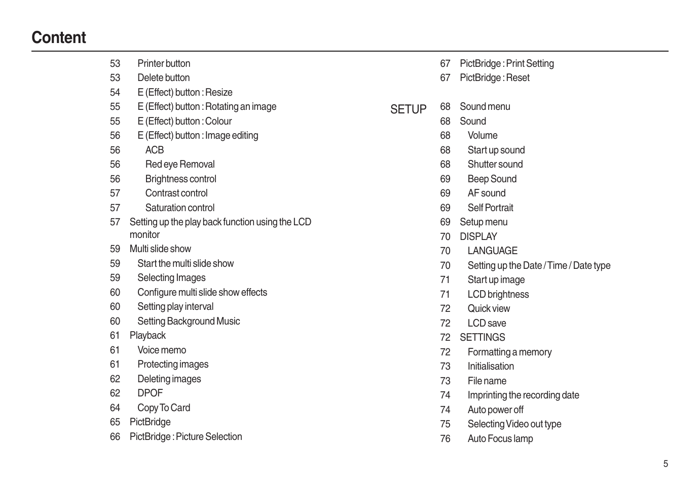 Content | Samsung EC-L100ZSBA-US User Manual | Page 6 / 102