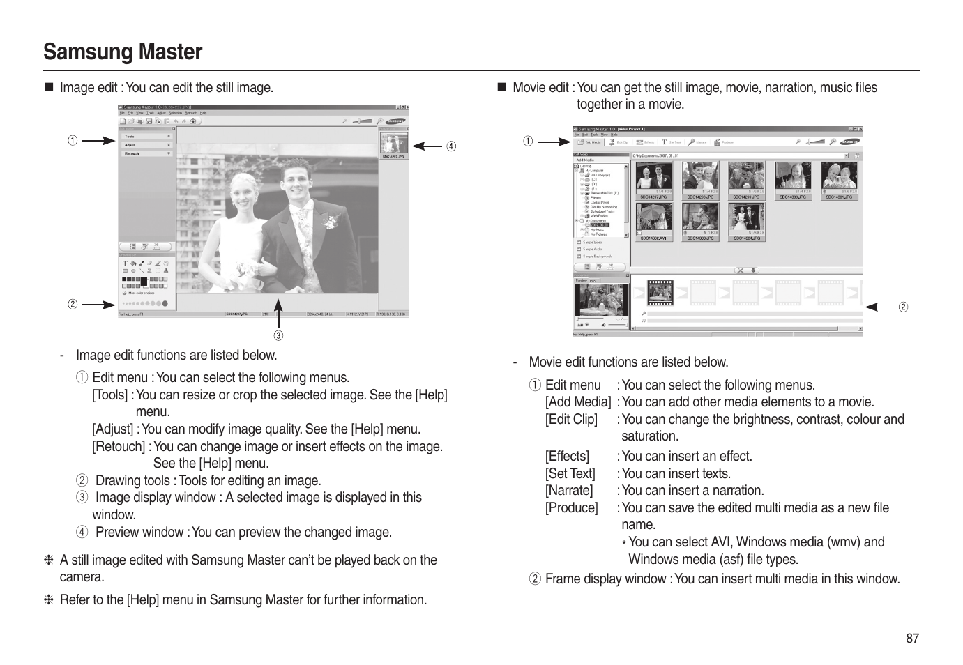 Samsung master | Samsung EC-L100ZSBA-US User Manual | Page 88 / 102