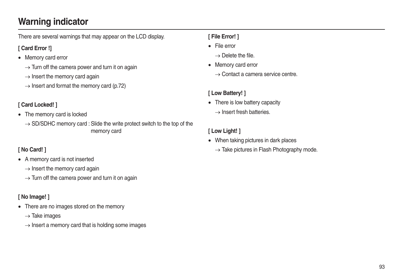 Warning indicator | Samsung EC-L100ZSBA-US User Manual | Page 94 / 102