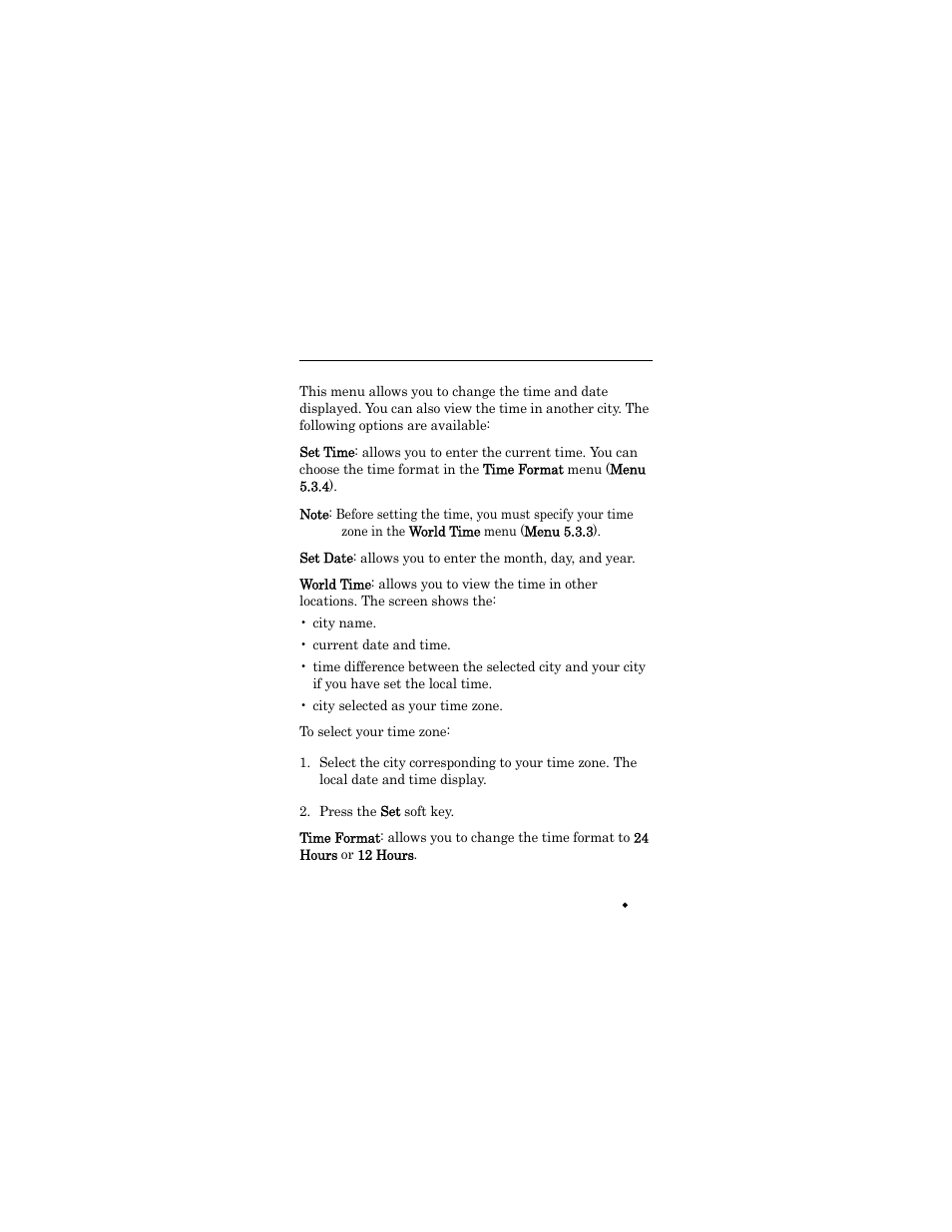 Time & date (menu 5.3), Press the set soft key, Time & date | Samsung SGH-X426ZSAAWS User Manual | Page 101 / 172