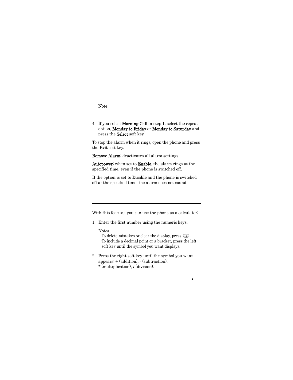 Calculator (menu 5.5), Enter the first number using the numeric keys, Calculator (men | Calculator | Samsung SGH-X426ZSAAWS User Manual | Page 103 / 172