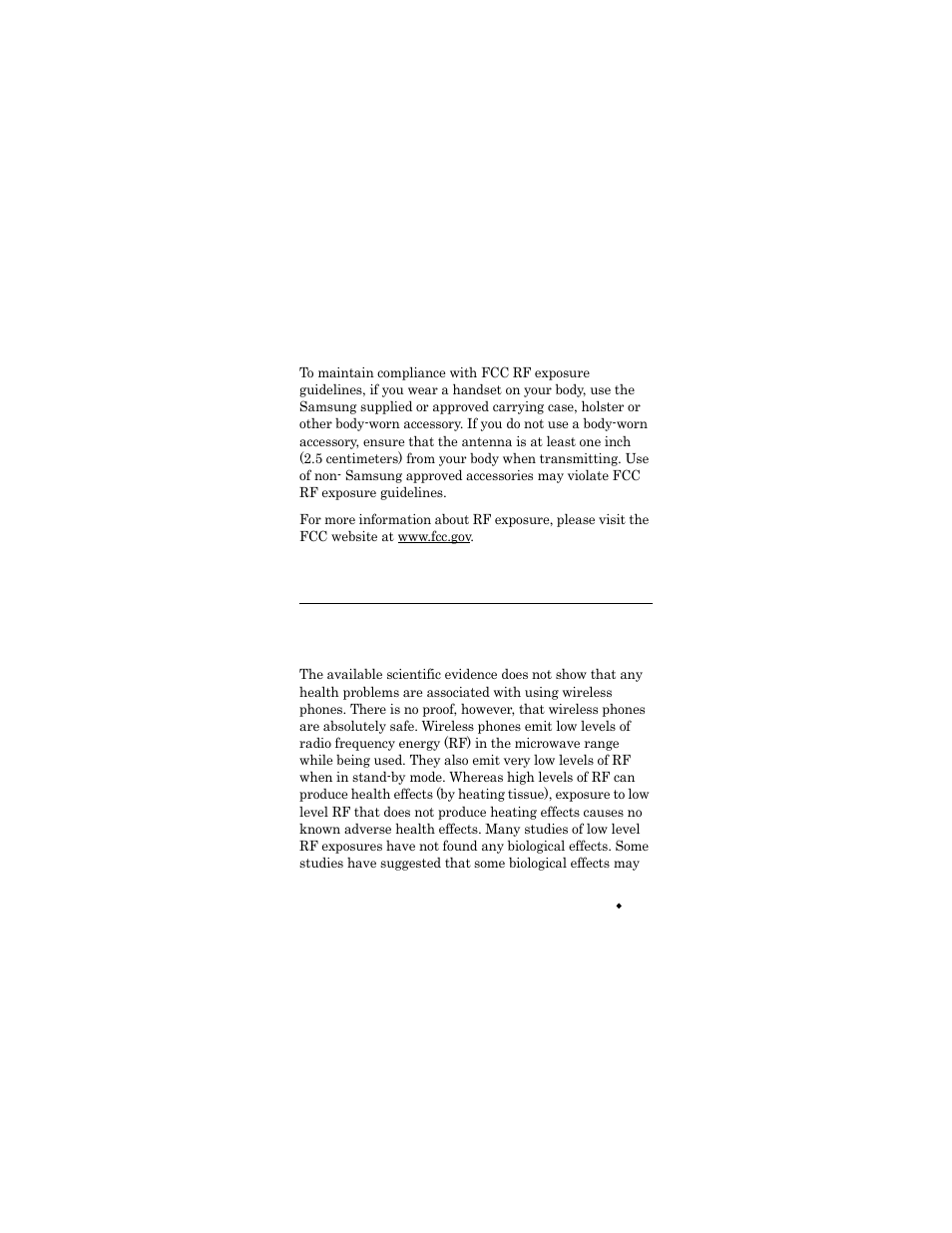 Fda consumer update | Samsung SGH-X426ZSAAWS User Manual | Page 137 / 172