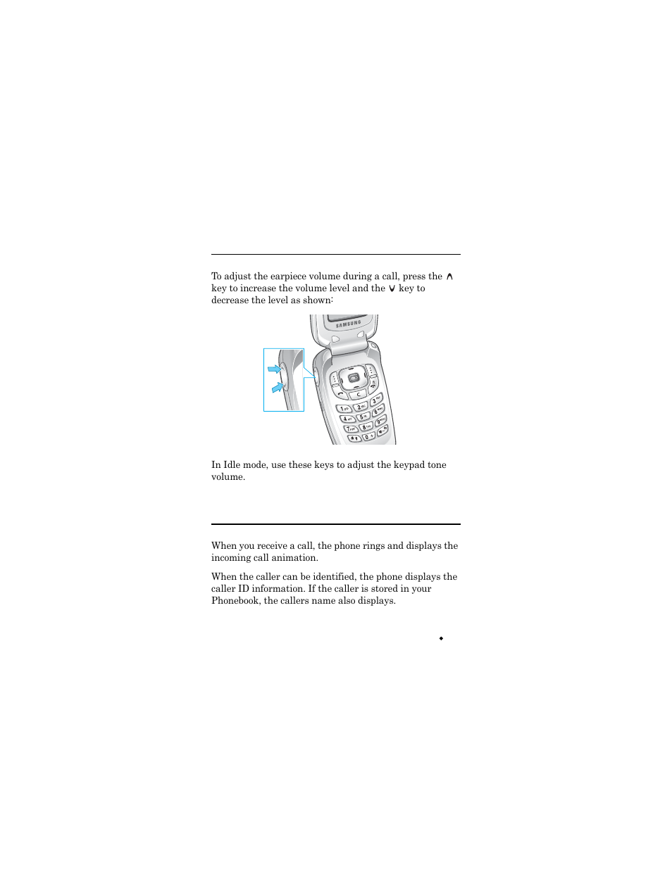 Adjusting the volume, Answering a call | Samsung SGH-X426ZSAAWS User Manual | Page 27 / 172