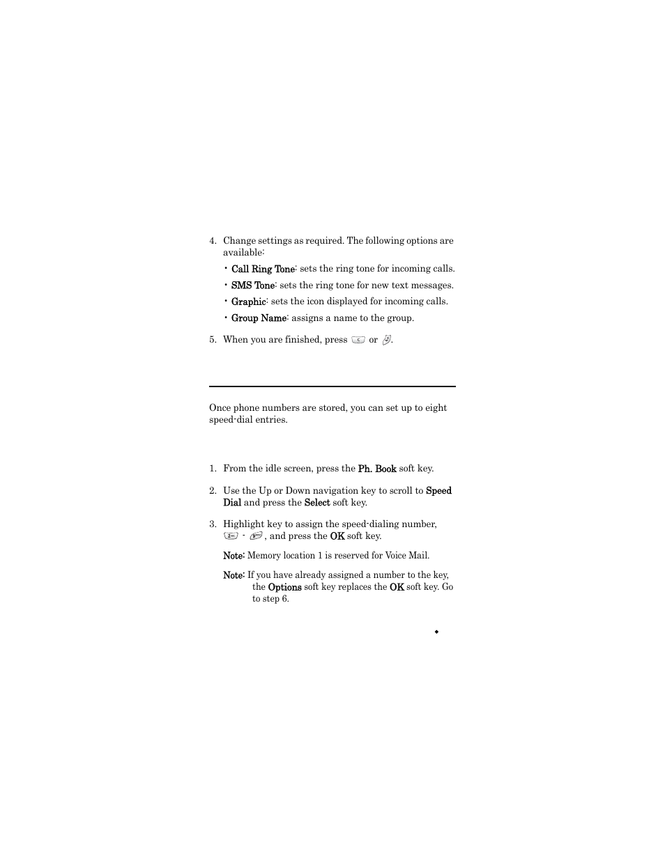 When you are finished, press or, Speed-dialing, From the idle screen, press the ph. book soft key | Samsung SGH-X426ZSAAWS User Manual | Page 41 / 172