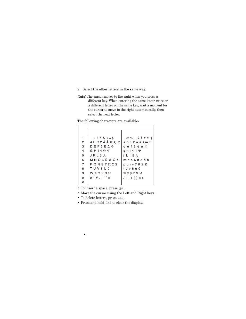 Select the other letters in the same way | Samsung SGH-X426ZSAAWS User Manual | Page 48 / 172