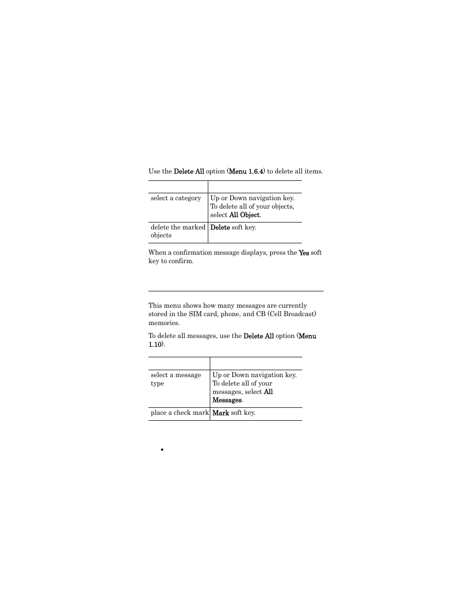 Memory status (menu 1.7), Memory status (men | Samsung SGH-X426ZSAAWS User Manual | Page 72 / 172