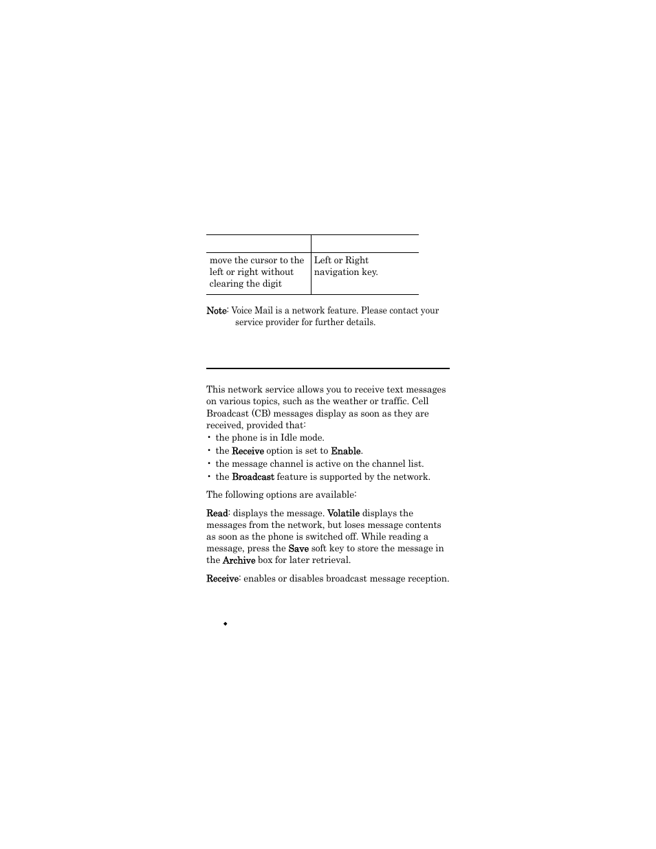 Broadcast (menu 1.9), Broadcast (me, Broadcast | Samsung SGH-X426ZSAAWS User Manual | Page 74 / 172