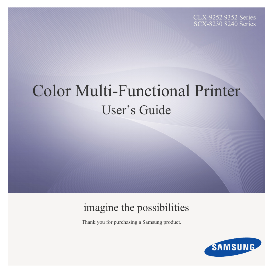 Samsung SCX-8240NA-CAS User Manual | 265 pages