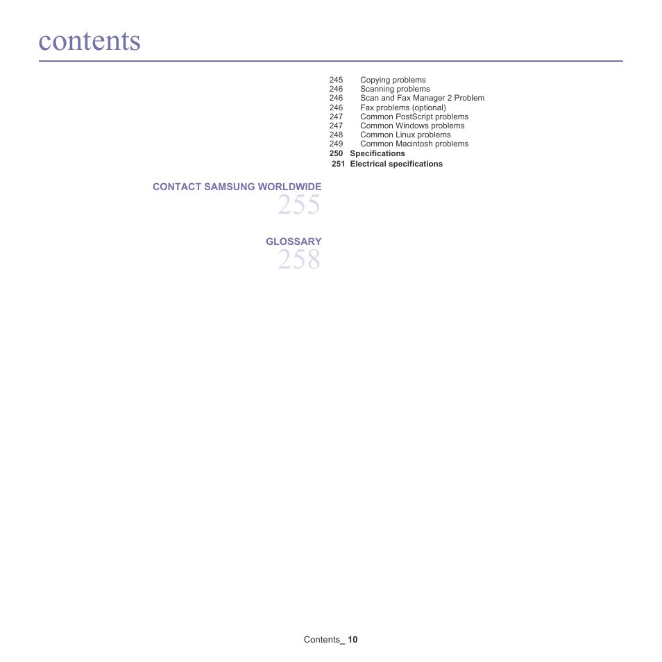 Samsung SCX-8240NA-CAS User Manual | Page 10 / 265